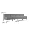 Flash Furniture 4 Piece Gray LeatherSoft Modular Lounge Set ZB-IMAG-MIDCH-4-GY-GG